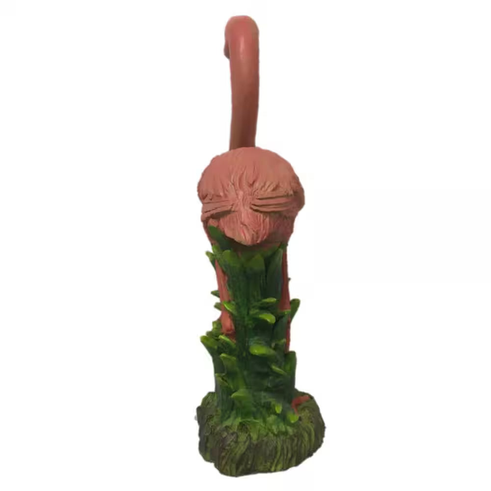 Pink Flamingo Coastal Garden Statue | Nautical Beach Decor
