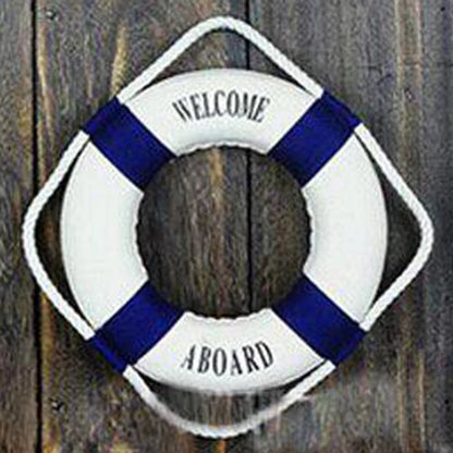 Nautical Life Ring Wall Decor | Coastal Beach House Hanging Decoration