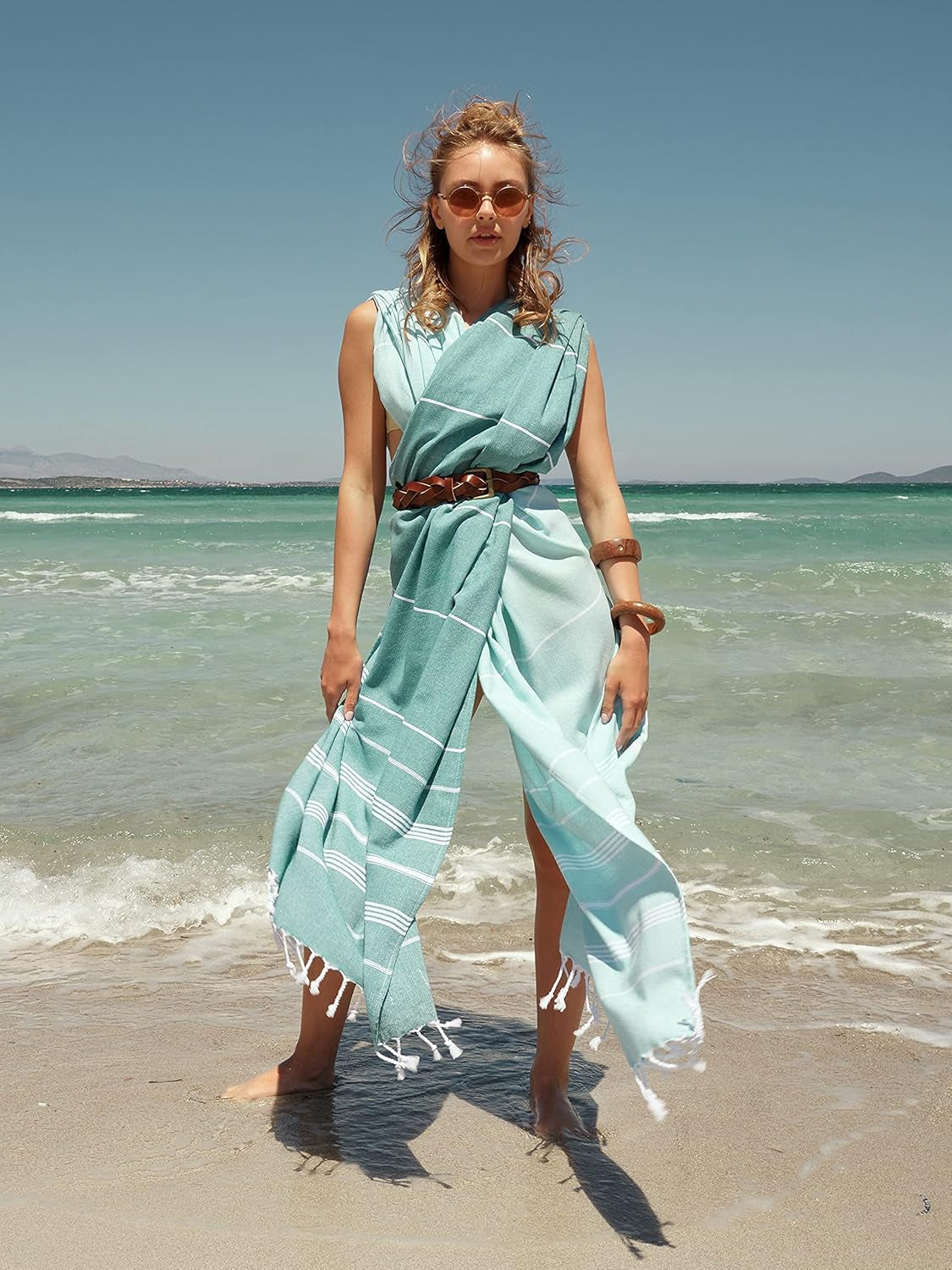 Oversized Sand-Free Beach Towel with Travel Bag – Quick Dry Coastal Beach Towel