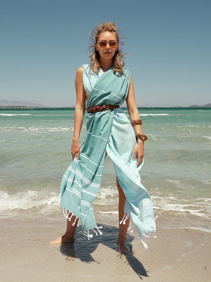 Oversized Sand-Free Beach Towel with Travel Bag – Quick Dry Coastal Beach Towel