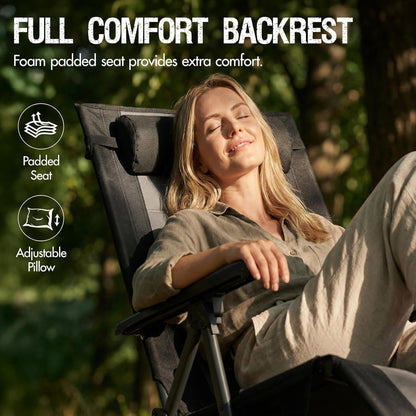 Oversized Zero Gravity Chair Outdoor Recliner | Portable Folding Lounge Chair