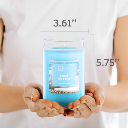 Salted Sea Spray Scented Candle – Coastal Ocean Breeze Glass Jar Candle 20oz