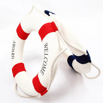 Nautical Life Ring Wall Decor | Coastal Beach House Hanging Decoration