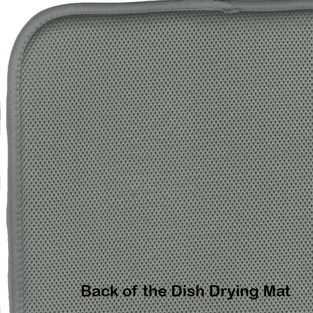 Snowy Egret Coastal Dish Drying Mat – Beach House Kitchen Counter Drying Pad