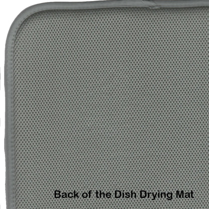 Snowy Egret Coastal Dish Drying Mat – Beach House Kitchen Counter Drying Pad