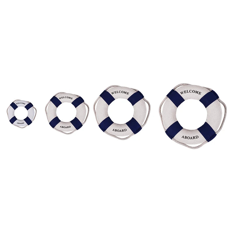 Nautical Life Ring Wall Decor | Coastal Beach House Hanging Decoration